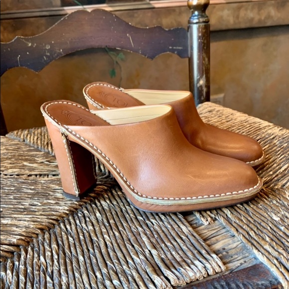 ✨Tod’s Luggage Color Platform Block Heel Clogs✨6✨ - Picture 5 of 15